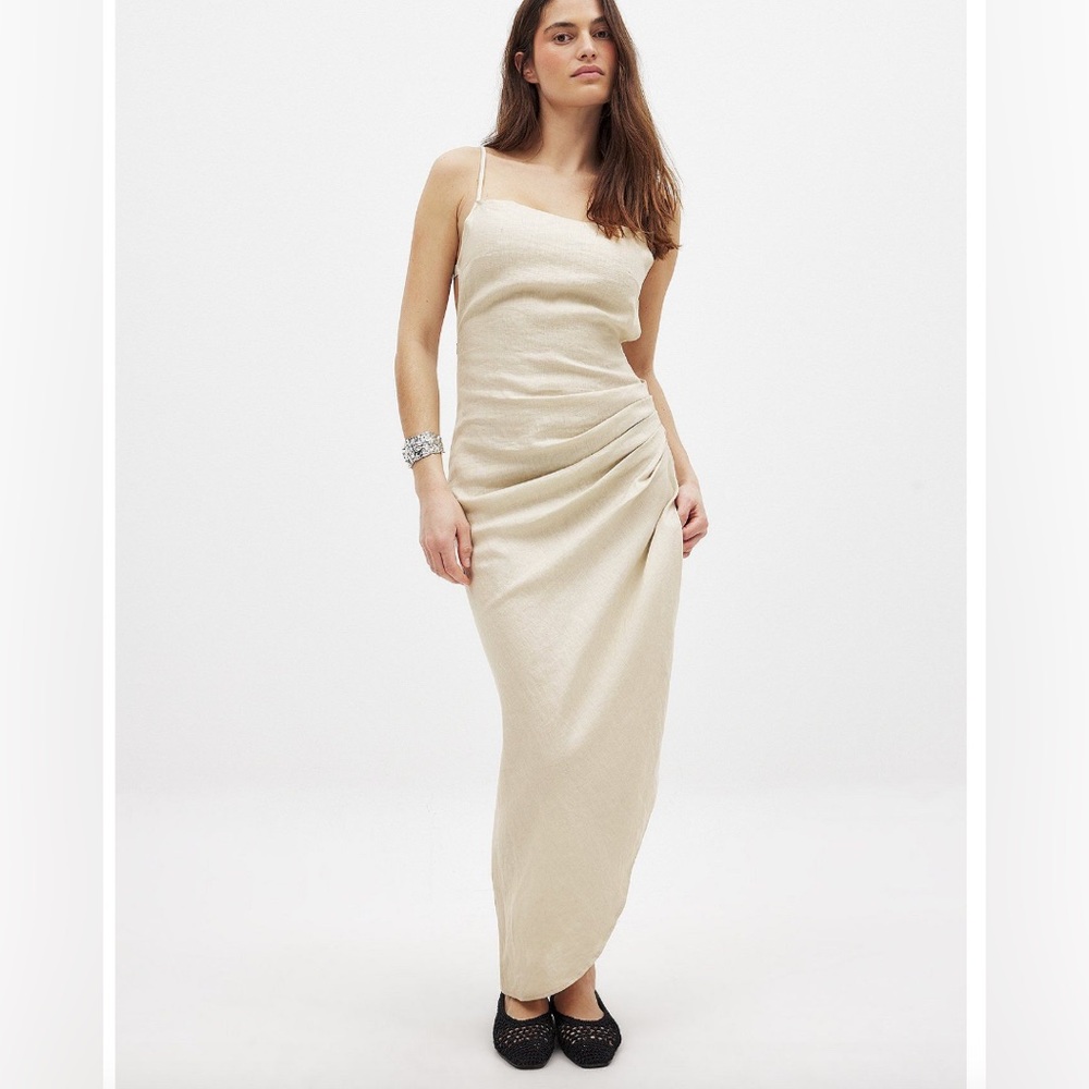 Linen dress from na-kd, XXS